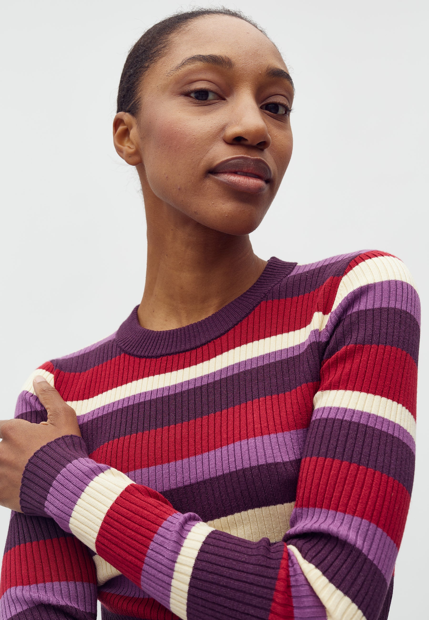 Minnie_Blackberry Wine Stripe_Model_1