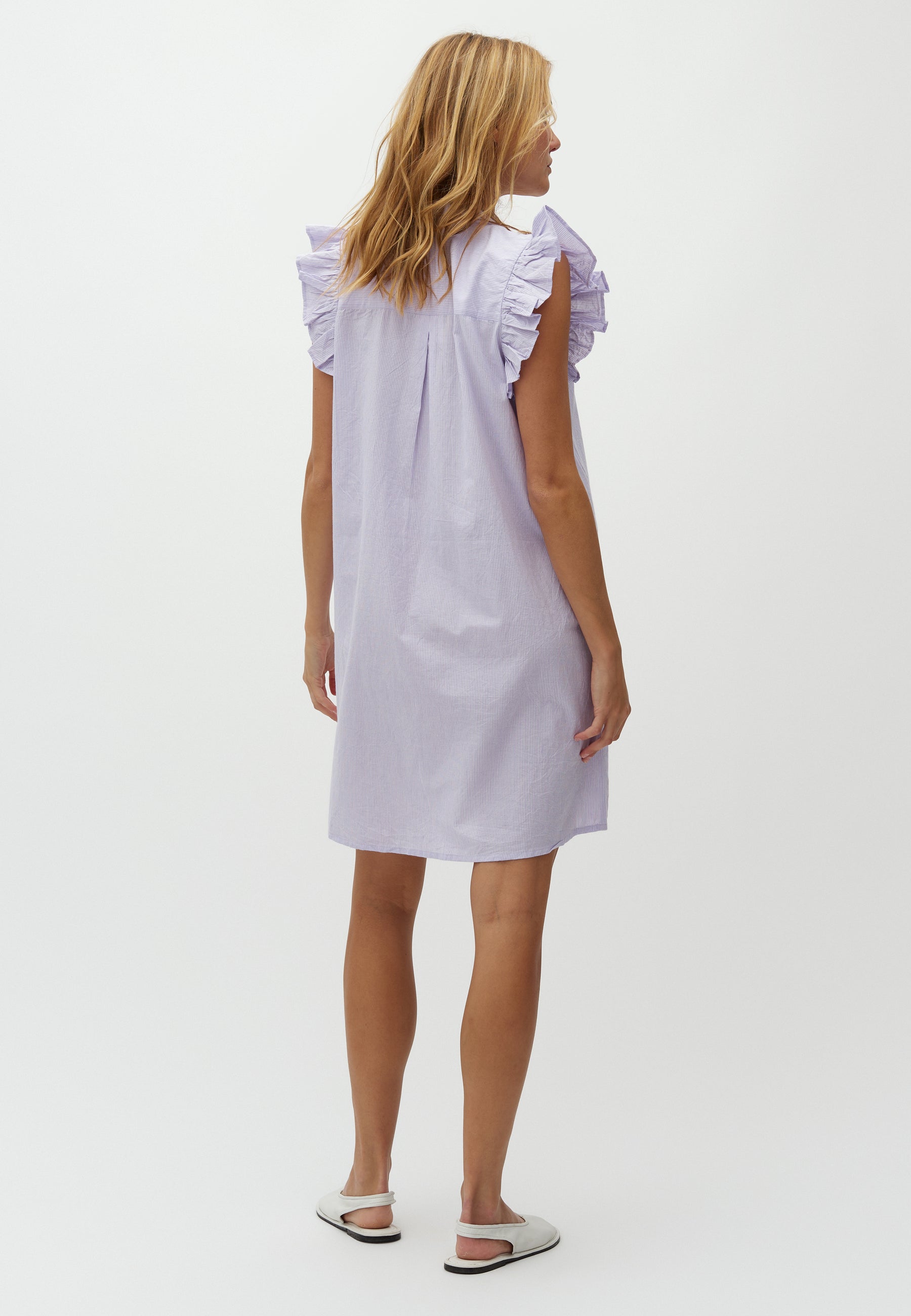 Gemala Long-M_Lillac Sugar Stripe_Model_1